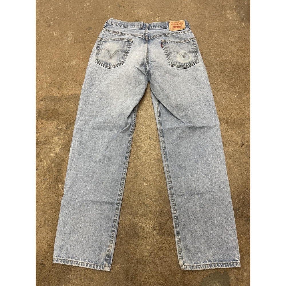 Levi's 550 Jeans Mens 34x34 Light Wash Relaxed Fit Tapered‎ Leg Denim Zip Fly - Picture 10 of 16
